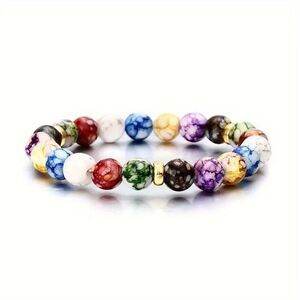 7 Chakra Yoga Meditation Colorful Bracelet with Various Hues Perfect Gift
